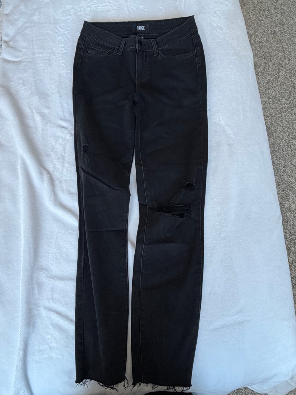 PAIGE Black High-Rise Slim Jeans